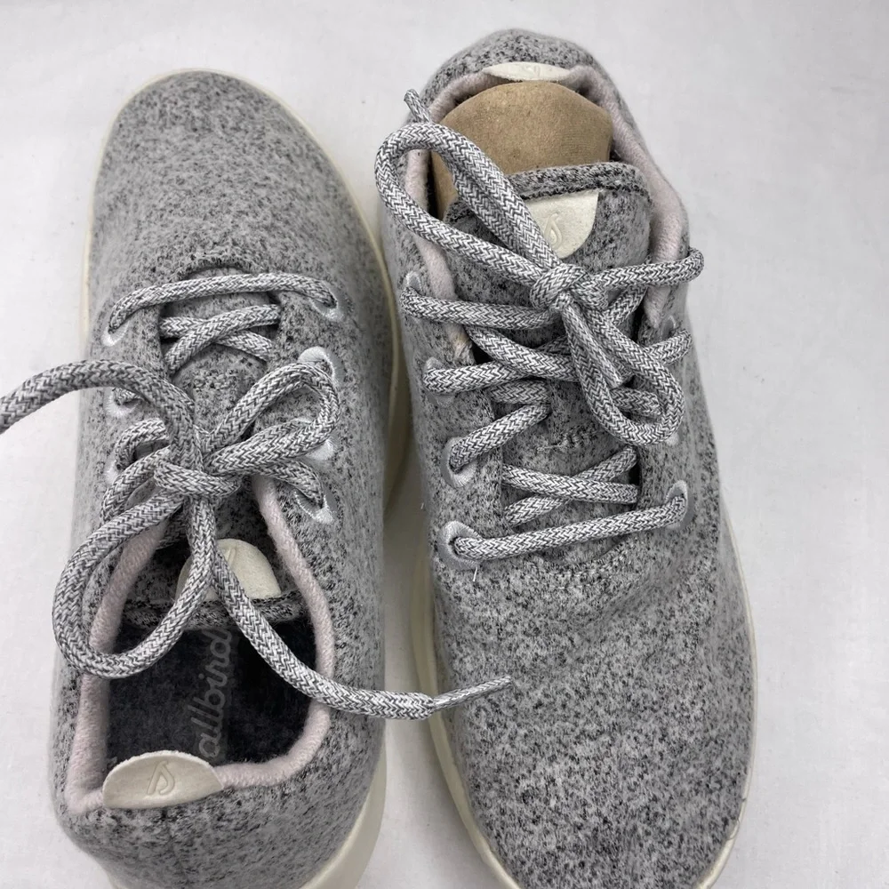 Allbirds wool runners Light dapple grey cream sole womens Tennis Shoe Sz 7. - Picture 11 of 11